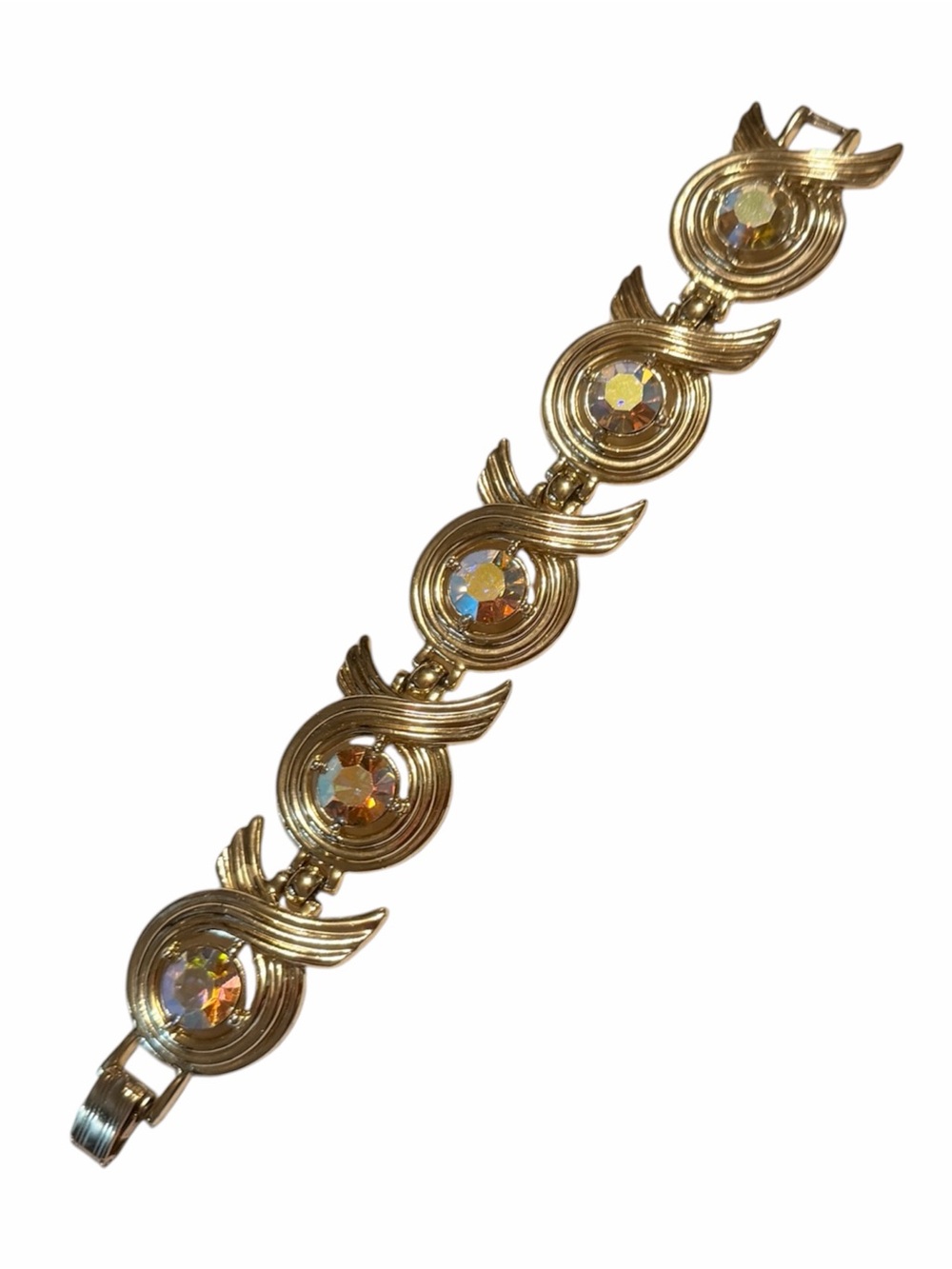 Sarah Coventry Vintage Stamped “Aurora Swirl” Bracelet